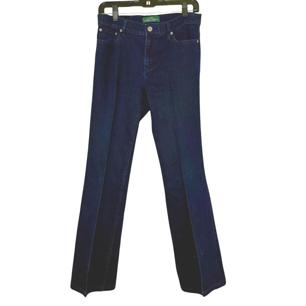 Lauren Ralph Lauren Jeans Co Womens 8 Dark Indigo Straight Leg Denim Pant Jeans